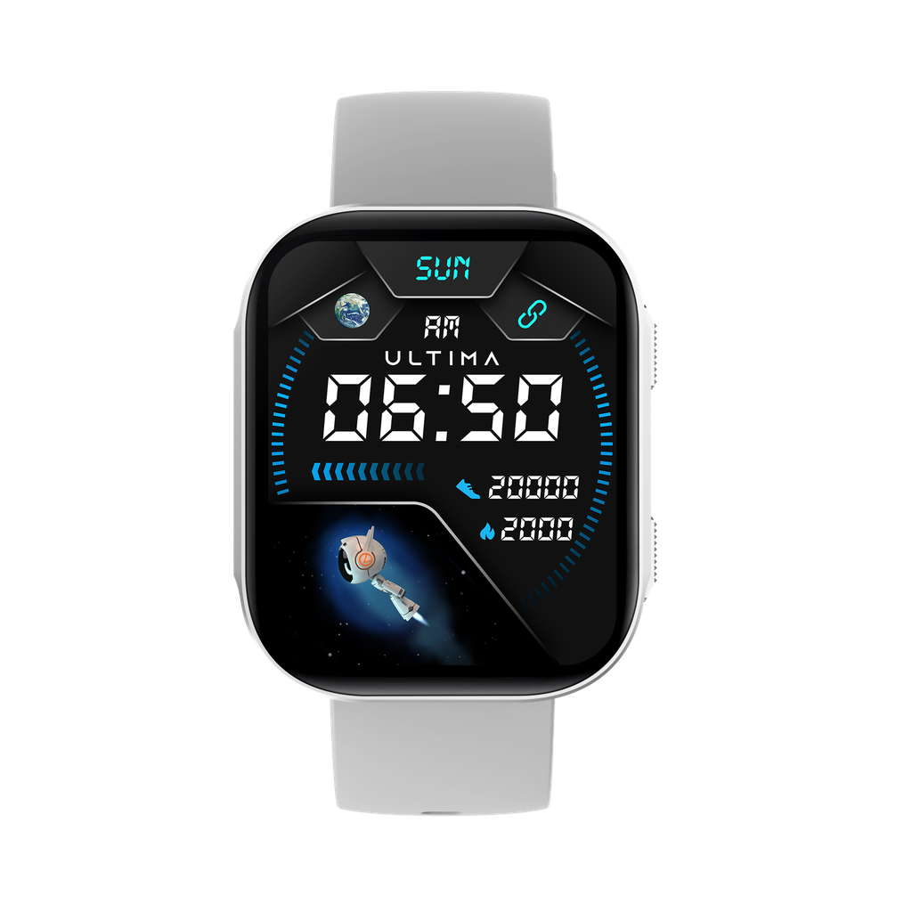 [SWNOVAPRO-SL] Ultima Nova Pro with 2.04" Amoled Display, Bluetooth Calling Smartwatch, IP68 Waterproof, Always On Display with Zinc Alloy Meta Frame Smart Watch