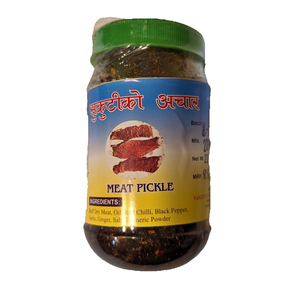 [GRO-Can&Dry-BuffAch220g] Variety Buff Meat Pickle Sukuti Achar 220gm