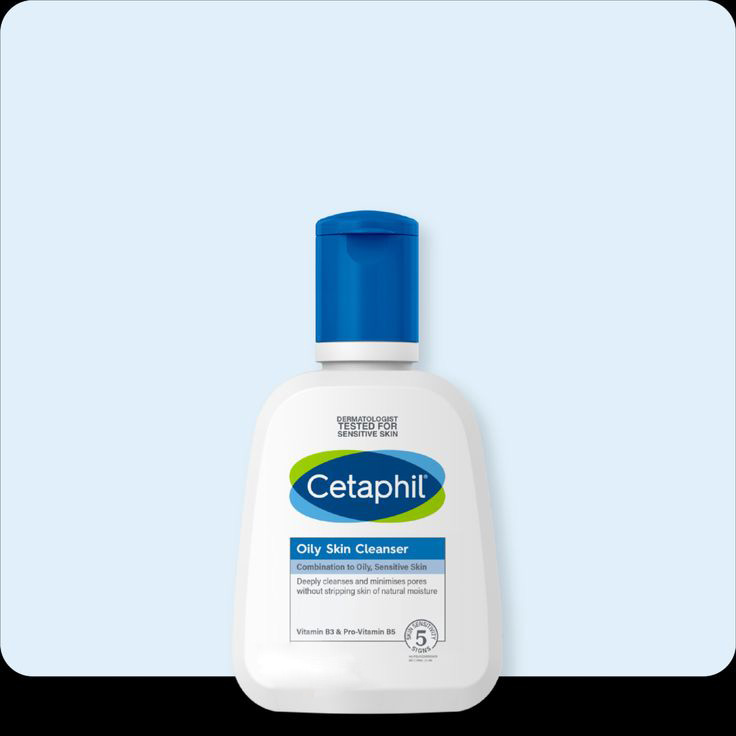 Cetaphil Oily Skin Cleanser for Face And Body 60 Ml Gentle Deep Cleansing Non-Comedogenic Oil Control