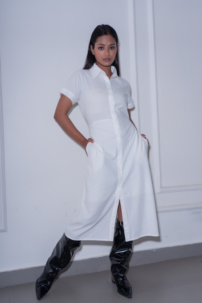 [1513356898-1772968218055-0] BASEMARK SHIRT DRESS FOR WOMEN