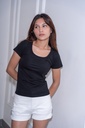 BASEMARK ROUND NECK TEE FOR WOMEN