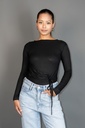 BASEMARK RUCHED DRAWSTRING TOP FOR WOMEN