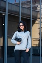 BASEMARK HIGH-LOW SWEATSHIRT FOR WOMEN